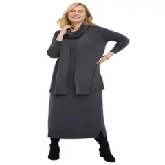 Jessica London Women&rsquo;s Plus Size 2-Piece Sweater Dress