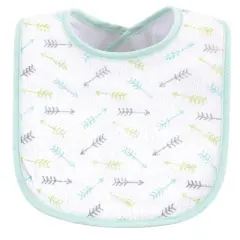 Luvable Friends Baby Cotton Terry Bibs 10pk, Neutral Elephant Stars, One Size