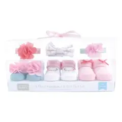 Hudson Baby Infant Girl Headband and Socks Giftset 6pc, Dream Catcher, One Size