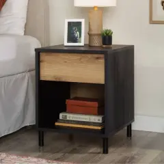 Acadia Way Nightstand with Drawer Raven Oak - Sauder