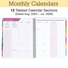 Global Printed Products Lite Teacher AY 2025-2026 Planner - 8.5"x11" (Rainbow Floral)