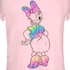 Junior's Mickey & Friends Tie Dye Daisy T-Shirt