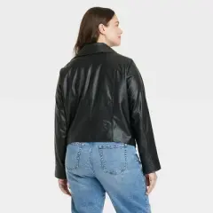 Women's Faux Leather Moto Jacket - Ava & Viv&trade; 
