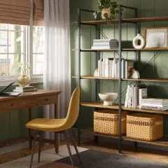 72" Banks 5 Shelf H Frame Bookcase Brown - Threshold&trade;