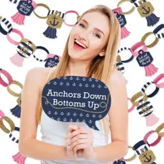 Big Dot of Happiness Last Sail Before the Veil - Banner & Photo Booth Decor - Nautical Bachelorette Party and Bridal Supplies Kit - Doterrific Bundle