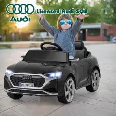 Costway 12V Kids Ride On Car w/Remote Control 4 Wheels Suspension 3 Speeds LED Headlight White/Black/Pink/White