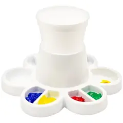 Storex Paint and Water Cup, White, Pack of 6