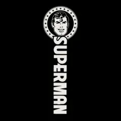 Superman Character Portrait Boy's Black Jogger Pants