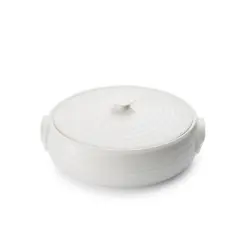 Portmeirion Sophie Conran Small Oval Casserole - 3.5 Pint, 9 Inch Fine Porcelain Bakeware Dish, Freezer to Oven to Table Cookware