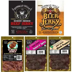 Buffalo Bills 10-pc Low Carb Jerky Christmas Sampler Gift Box (10 packs of low carb jerky)