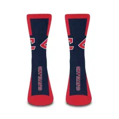 MLB Cleveland Guardians Adult Crew Socks: Cushioned Heel & Toe, Knit Fabric