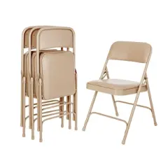 Set of 4 Premium Vinyl Padded Folding Chairs - Hampden Furnishings