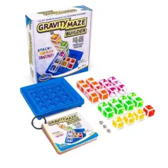 ThinkFun Gravity Maze Builder Board Game: Creative Thinking Puzzle with Marbles, Cards & Instructions for 1 Player
