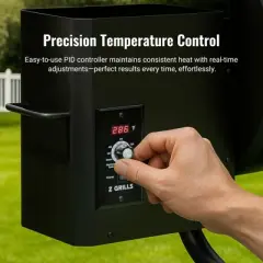 ZPG-550B Wood Pellet Grill BBQ Smoker Digital Control - Black - Z Grills: Compact, Versatile Outdoor Cooking