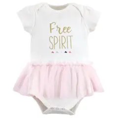Little Treasure Baby Girl Cotton Bodysuits 5pk, Free Spirit