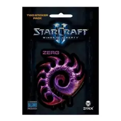 JINX Inc. StarCraft II: Wings of Liberty Multi-size Sticker 2-Pack: Zerg, Purple