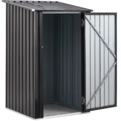 NicBex 3x3 Ft Metal Outdoor Storage Shed with Single Lockable Door for Garden,Patio,Backyard,Black