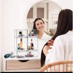 Sorbus Clear Acrylic Drawer Organizers - Makeup Case Pull-Out Drawers