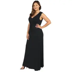24seven Comfort Apparel Women's Plus Sleeveless Maxi Dress