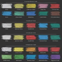 Arteza Kids Ultimate Sidewalk Chalk Set, Pink Box Handle - 37 Pack