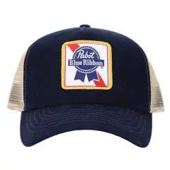 Pabst Blue Ribbon Logo Men's Navy Baseball Cap