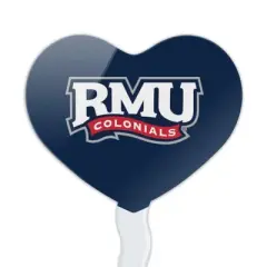 Robert Morris University Primary Logo Heart Love Cupcake Picks Toppers Decoration Set of 6