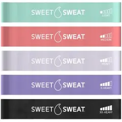 Sports Research Sweet Sweat Mini Loop Fitness Bands - 5-Pack