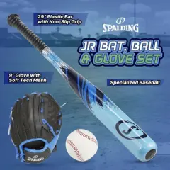 Spalding Jr Bat, Ball & Glove Set - Complete Starter Kit