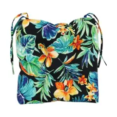 Blazing Needles, 16-inch Spun Polyester Patterned Outdoor Square Tufted Chair Cushions (Set of 2)