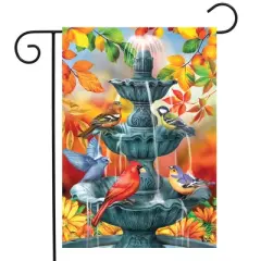 Briarwood Lane Fall Garden Flag 12x18 For Outdoor Bath Time Birds Autumn For Fall Garden Flag Flags For Outside