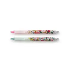 Rifle Paper Co. 2ct Garden Party Gel Pen Set: 0.5mm Retractable Pens, Green & Pink Ink, Office Supplies