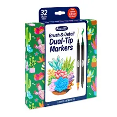Crayola 16pk 32ct Brush and Detail Dual Tip Markers