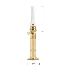 Kings County Tools 16-Inch Column Brass Oil Lamp