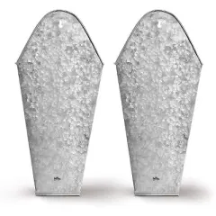 Hallops Galvanized Wall Planters 2 Vase Large