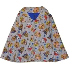 Nickelodeon Paw Patrol Toddler Boys' 2-Piece Button Down Pajama Set, Gray/Multi Print, 2T