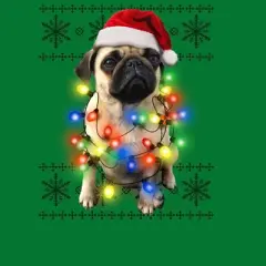 Men's Lost Gods Ugly Christmas Pug Lights Sweatshirt