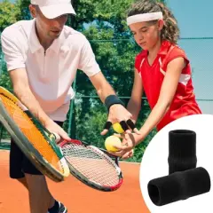 Unique Bargains Soft Breathable Relieving Pain Sports Finger Sleeves Supporters Black 10 Pcs