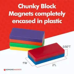 Dowling Magnets Block Magnets Set, Pack of 12