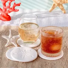 Kate Aspen Sand Dollar Drink Coasters Set of 4
