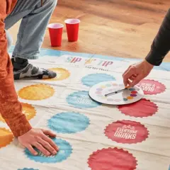 Foster & Rye Sip N Tip Party Game, Board Game for 2 to 4 Players, Drinking Game, Includes Mat and Spinner