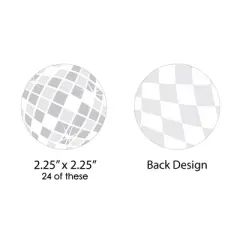 Big Dot of Happiness Disco Ball - Paper Straw Decor - Groovy Hippie Party Striped Decorative Straws - Set of 24