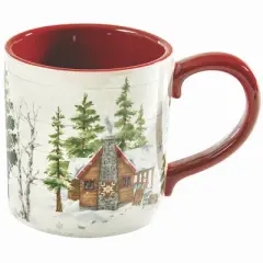Park Designs Snowflake Lodge Red Mug Set Of 4