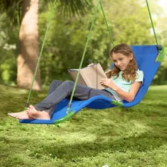 HearthSong Hanging Lounge Chaise Tree Swing for Kids