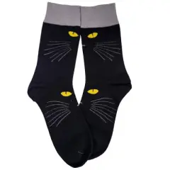 Black Cat Socks from the Socks Panda (Women's Sizes, Adult Medium) from the Sock Panda - Great for Halloween