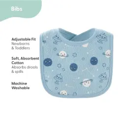 The Peanutshell Terry Baby Bib Set for Boys or Girls, 10-Pack, Feeding, Teething, Drooling, Soft Neutral