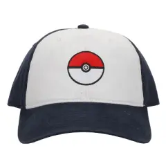 Pokemon Pokeball Embroidery Men's Baseball Navy Baseball Cap