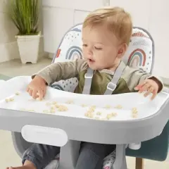 Fisher-Price SpaceSaver Simple Clean High Chair - Rainbow Showers