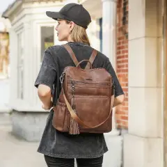 Backpack Purse for Women Travel Backpack Leather Large Women Backpack Fashion Designer Lady Shoulder Bags