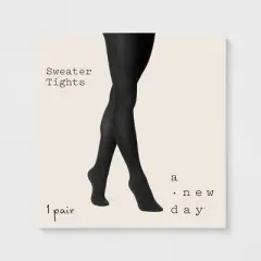 Women's Flat Knit Fleece Lined Tights - A New Day&trade;