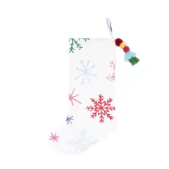 carol & frank Colorful Snowflake Stocking